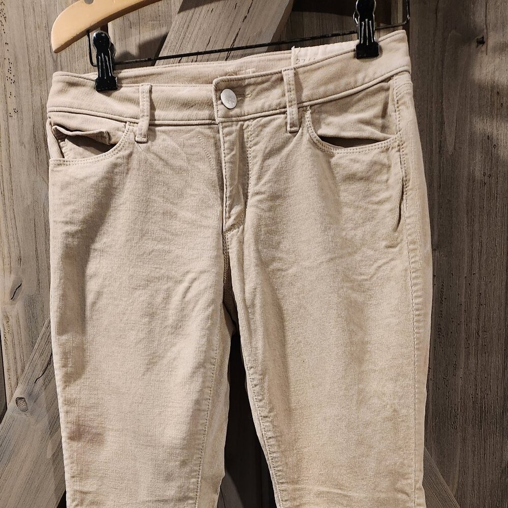 Ann Taylor LOFT Khaki Corduroy Curvy Skinny Pants 27/4P